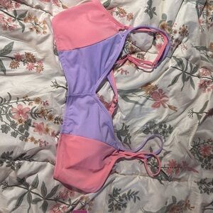 Pink and Purple Bikini Top